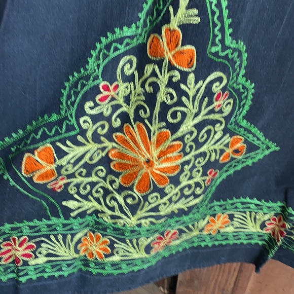 Vintage 70’s Rare Maxi Dress with Embroidery. Sz S - Picture 4 of 12